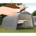 15' x 28' x 12' Round Style Shelter, Gray   554798042